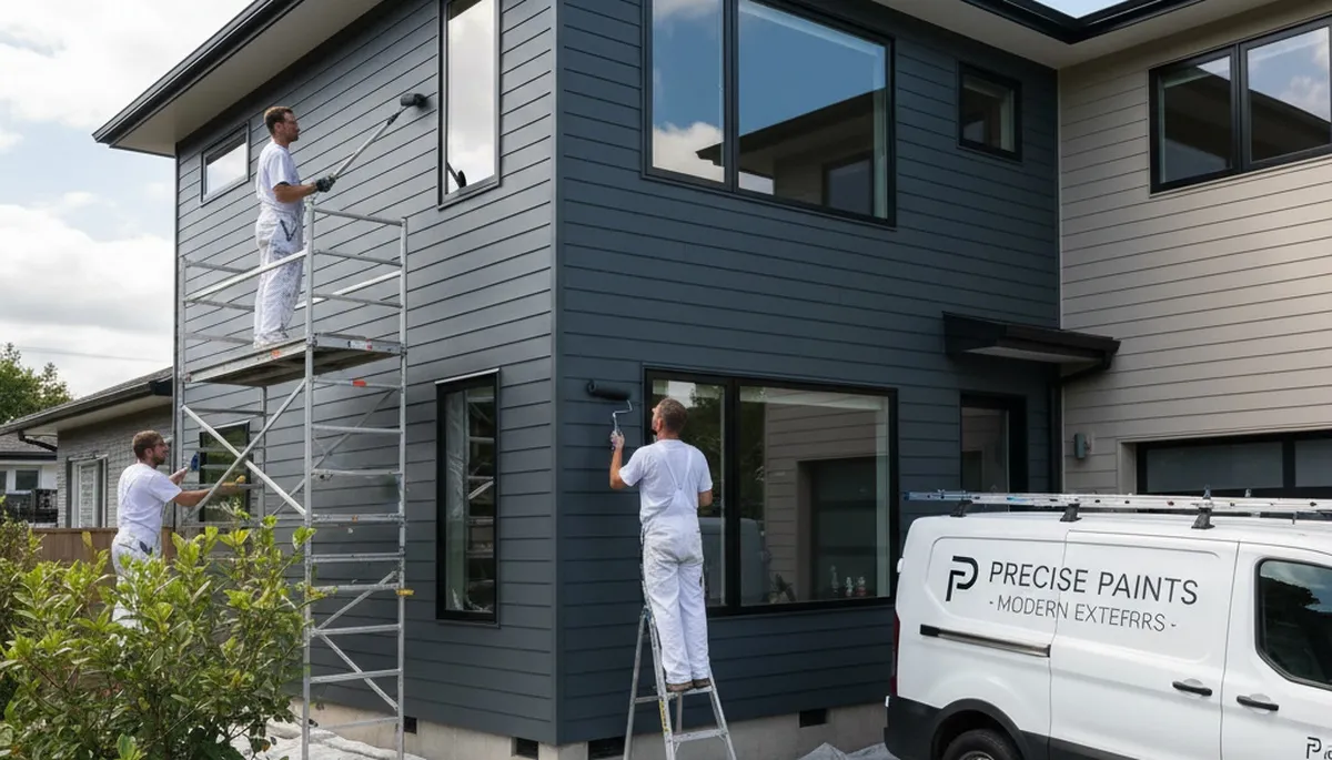 Professional siding painting on a Kissimmee, FL home by expert exterior house painters
