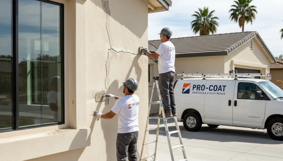 Professional stucco repair on a Kissimmee FL home restoring smooth walls and exterior durability